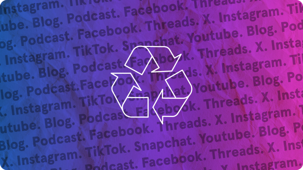 Recycling social media content like the experts