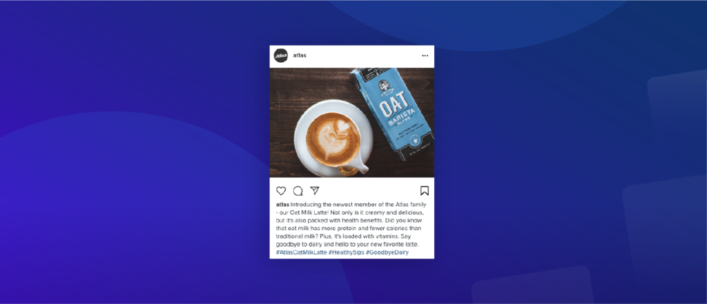 AI generated marketing content example: Instagram
